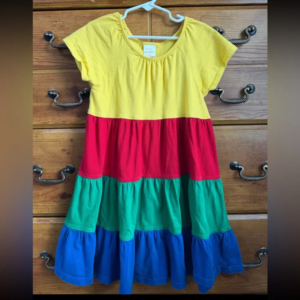 Hanna Andersson color block twirl dress size 5 - Picture 1 of 3